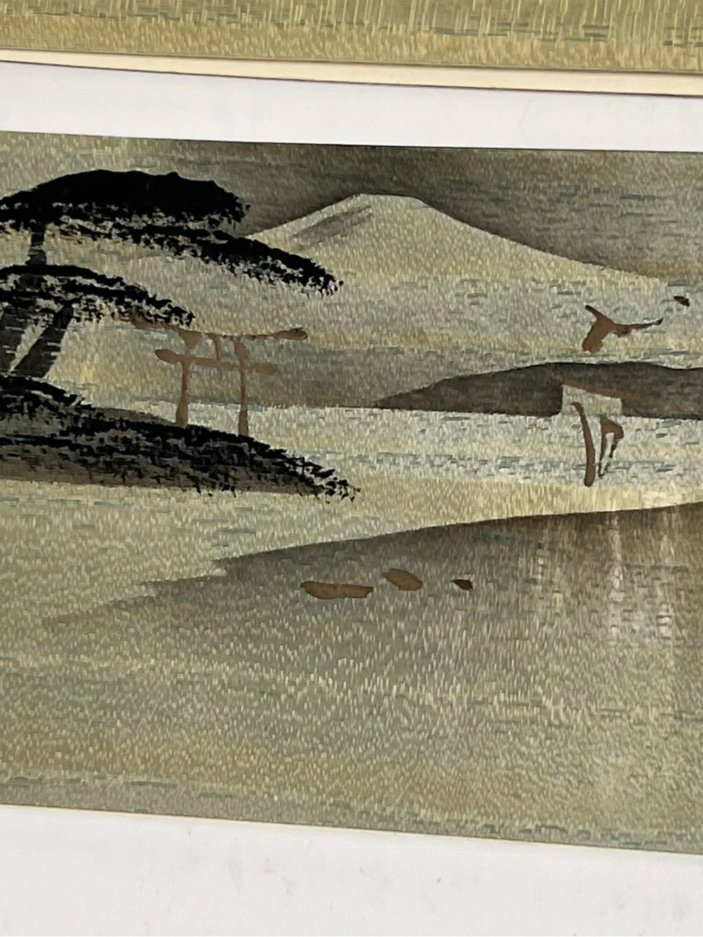 VTG Handpainted Japan Fujiyoshida Mountain Temple Pagoda Bamboo Wood Notecards